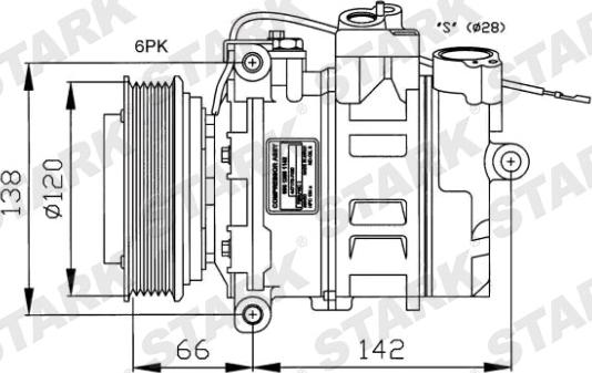Stark SKKM-0340022 - Компресор, кондиціонер autocars.com.ua