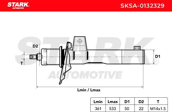 Stark SKSA-0132329 - Амортизатор autocars.com.ua