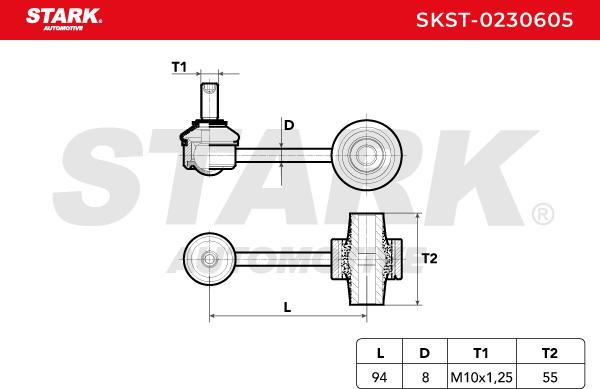 Stark SKST-0230605 - Тяга / стійка, стабілізатор autocars.com.ua