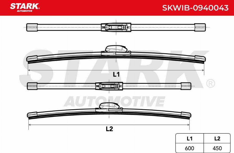 Stark SKWIB-0940043 - Щітка склоочисника autocars.com.ua