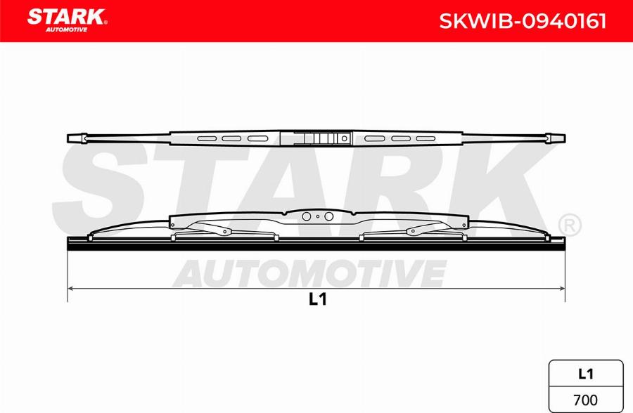 Stark SKWIB-0940161 - Щітка склоочисника autocars.com.ua