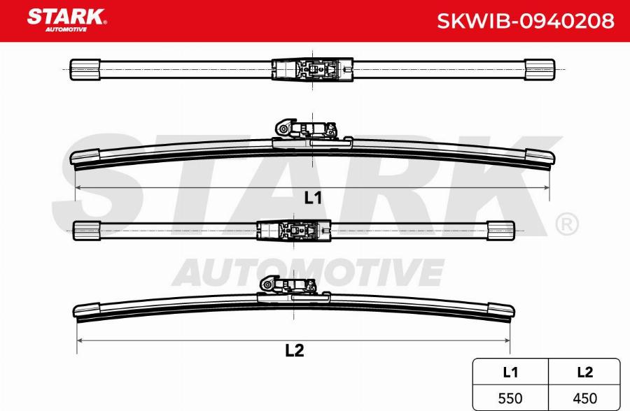 Stark SKWIB-0940208 - Щітка склоочисника autocars.com.ua