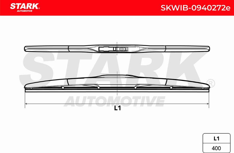 Stark SKWIB-0940272 - Щітка склоочисника autocars.com.ua