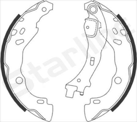 Starline BC 08700 - Комплект тормозных колодок, барабанные avtokuzovplus.com.ua