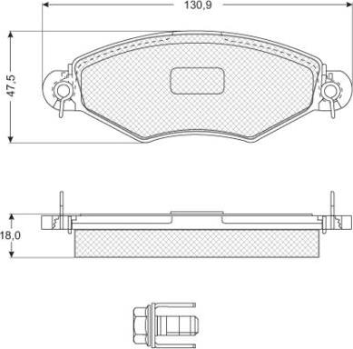 Starline BDS060 - Гальмівні колодки, дискові гальма autocars.com.ua