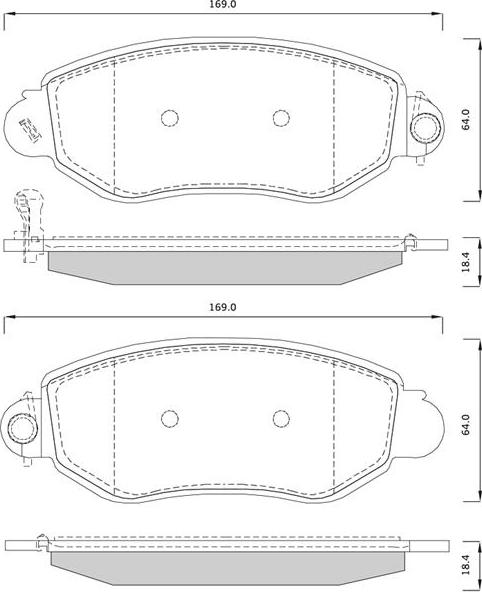 Starline BD S244 - Тормозные колодки, дисковые, комплект avtokuzovplus.com.ua