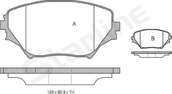 Starline BD S832P - Гальмівні колодки дискові autocars.com.ua