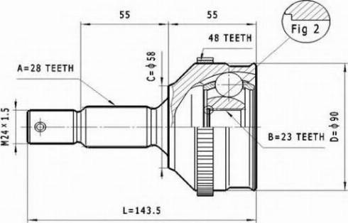 Statim C.105 - Шарнирный комплект, ШРУС, приводной вал avtokuzovplus.com.ua