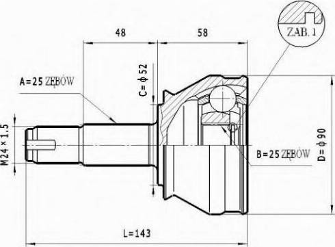 Statim C.167 - Шарнирный комплект, ШРУС, приводной вал autodnr.net