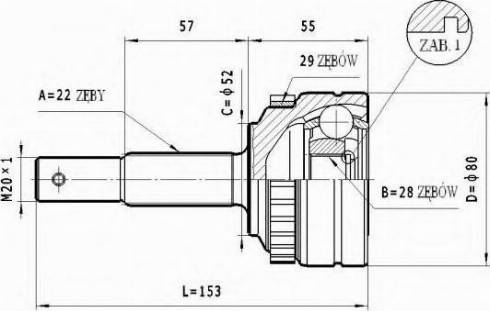 Statim C.237 - Шарнирный комплект, ШРУС, приводной вал autodnr.net