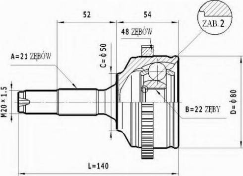 Statim C.270 - Шарнирный комплект, ШРУС, приводной вал autodnr.net