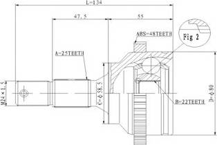 Statim C.278 - Шарнирный комплект, ШРУС, приводной вал avtokuzovplus.com.ua