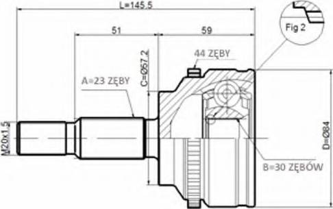 Statim C.350 - Шарнирный комплект, ШРУС, приводной вал avtokuzovplus.com.ua