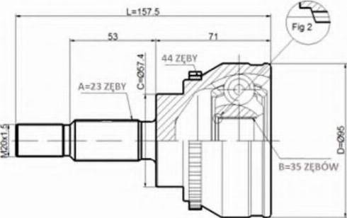 Statim C.351 - Шарнирный комплект, ШРУС, приводной вал avtokuzovplus.com.ua