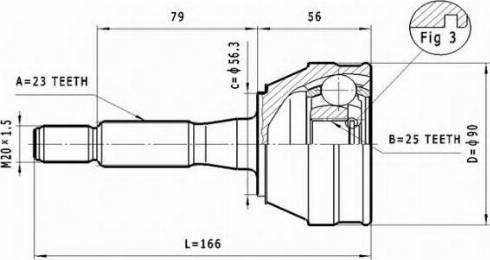 Statim C.367 - Шарнирный комплект, ШРУС, приводной вал autodnr.net