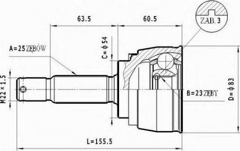 Statim C.456 - Шарнирный комплект, ШРУС, приводной вал autodnr.net