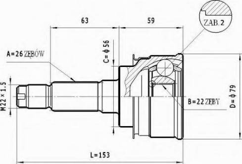 Statim C.467 - Шарнирный комплект, ШРУС, приводной вал autodnr.net