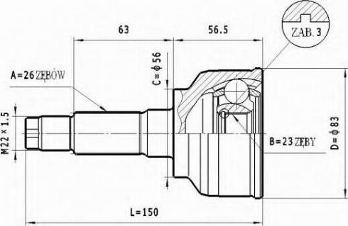 Statim C.469 - Шарнірний комплект, ШРУС, приводний вал autocars.com.ua