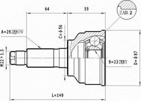 Statim C.474 - Шарнирный комплект, ШРУС, приводной вал autodnr.net