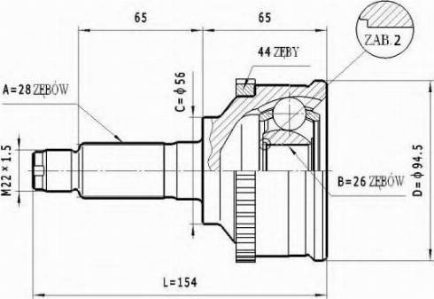 Statim C.477 - Шарнирный комплект, ШРУС, приводной вал autodnr.net