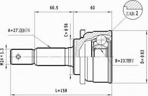 Statim C.501 - Шарнирный комплект, ШРУС, приводной вал avtokuzovplus.com.ua