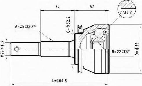 Statim C.503 - Шарнирный комплект, ШРУС, приводной вал avtokuzovplus.com.ua