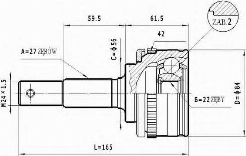 Statim C.511 - Шарнирный комплект, ШРУС, приводной вал avtokuzovplus.com.ua