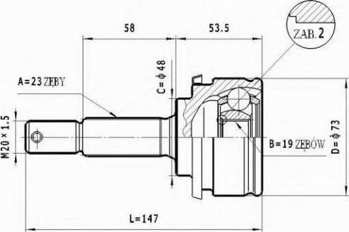 Statim C.519 - Шарнирный комплект, ШРУС, приводной вал avtokuzovplus.com.ua