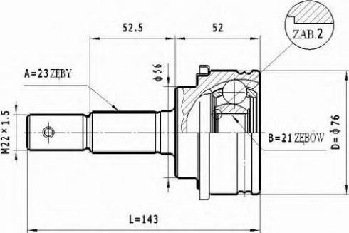 Statim C.570 - Шарнирный комплект, ШРУС, приводной вал autodnr.net