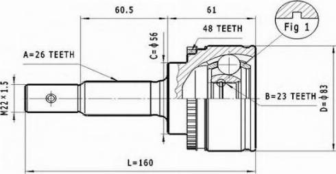 Statim C.573 - Шарнирный комплект, ШРУС, приводной вал autodnr.net