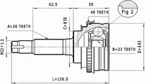 Statim C.574 - Шарнирный комплект, ШРУС, приводной вал autodnr.net