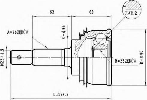 Statim C.579 - Шарнирный комплект, ШРУС, приводной вал autodnr.net