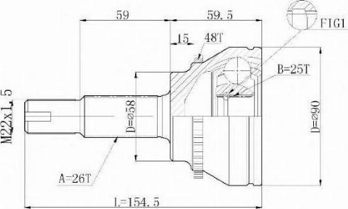 Statim C.580 - Шарнирный комплект, ШРУС, приводной вал avtokuzovplus.com.ua