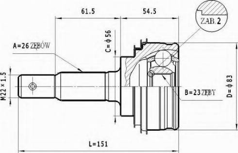 Statim C.594 - Шарнирный комплект, ШРУС, приводной вал autodnr.net