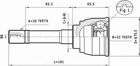 Statim C.644 - Шарнирный комплект, ШРУС, приводной вал autodnr.net