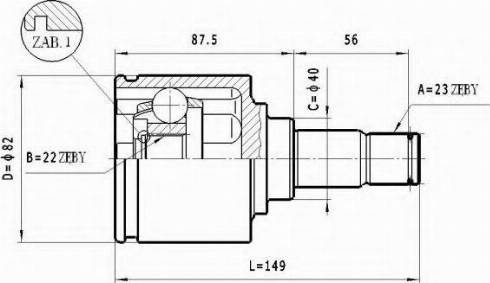 Statim CW.032 - Шарнирный комплект, ШРУС, приводной вал autodnr.net