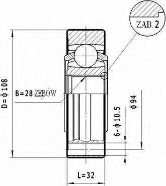 Statim CW.042 - Шарнирный комплект, ШРУС, приводной вал autodnr.net