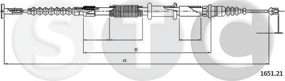 STC T480482 - Трос, гальмівна система autocars.com.ua