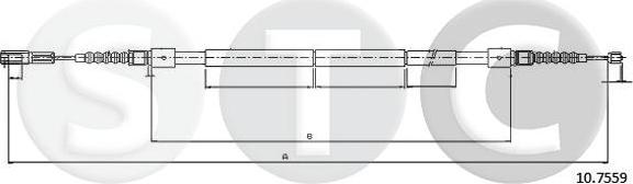 STC T480595 - Трос, гальмівна система autocars.com.ua