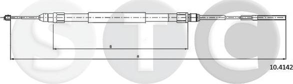 STC T480660 - Тросик, cтояночный тормоз autodnr.net