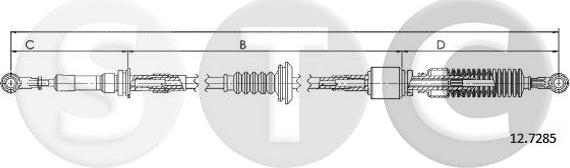 STC T480739 - Трос, ступінчаста коробка передач autocars.com.ua