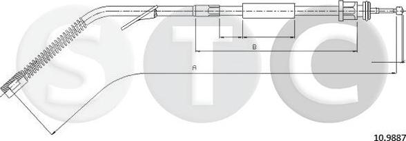 STC T481005 - Трос, гальмівна система autocars.com.ua