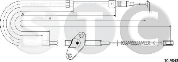 STC T481017 - Трос, гальмівна система autocars.com.ua