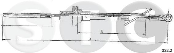 STC T481055 - Трос, управління зчепленням autocars.com.ua