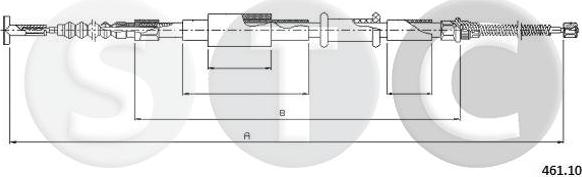 STC T481313 - Трос, гальмівна система autocars.com.ua