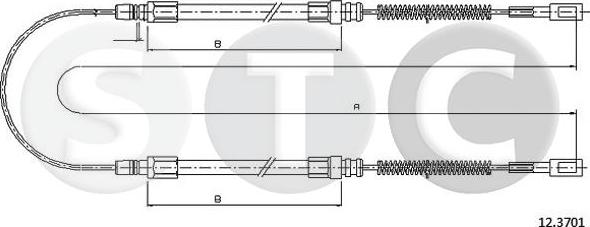 STC T481370 - Трос, гальмівна система autocars.com.ua
