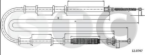 STC T481389 - Трос, гальмівна система autocars.com.ua