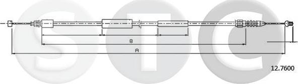 STC T481616 - Тросик замка капота autocars.com.ua