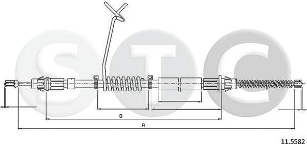 STC T481855 - Трос, гальмівна система autocars.com.ua