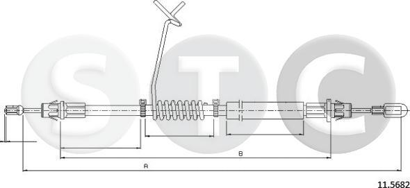 STC T481857 - Трос, гальмівна система autocars.com.ua